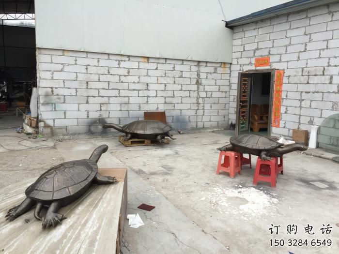 街道乌龟雕塑厂家 创意烤漆小品 酒店户外乌龟雕塑