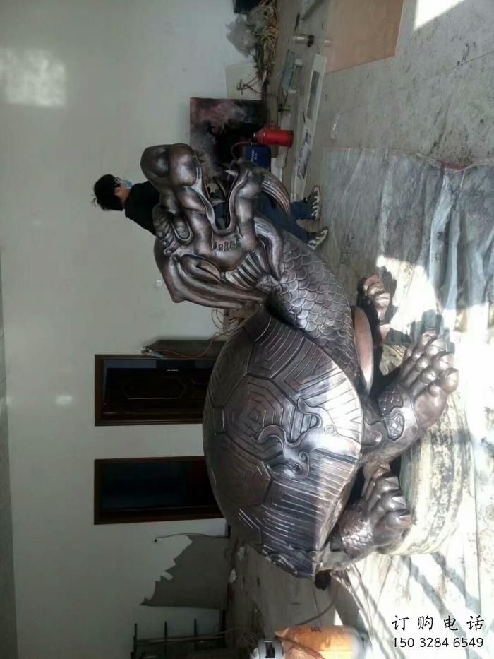 喷漆乌龟雕塑厂家 卡通广场小品 草地抽象乌龟雕塑