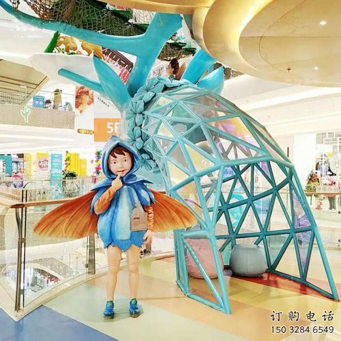 镂空鹿角雕塑厂家 现代抽象摆件 广场几何鹿角雕塑