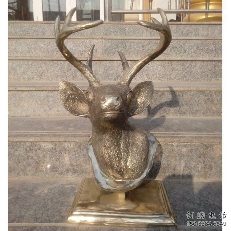 风景区鹿头雕塑厂家 中式室内摆件 户外仿古鹿头雕塑 风景区鹿头雕塑厂家 中式室内摆件 户外仿古鹿头雕塑