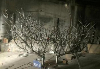 钢管鹿角雕塑厂家 创意现代摆件 公园喷漆鹿角雕塑