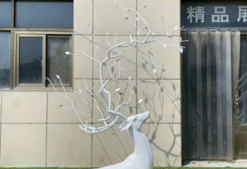大门口鹿头雕塑厂家 欧式宾馆摆件 风景区现代鹿头雕塑