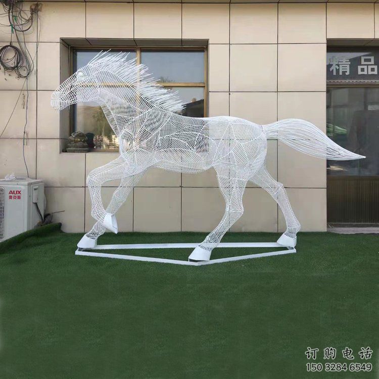 镂空奔马雕塑厂家 现代抽象摆件 户外仿真奔马雕塑 镂空奔马雕塑厂家 现代抽象摆件 户外仿真奔马雕塑