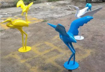 草地雀鸟雕塑厂家 公园异形小品 户外异形雀鸟雕塑