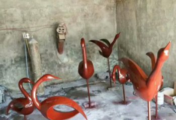 庭院雀鸟雕塑厂家 欧式仿真摆件 户外喷漆雀鸟雕塑