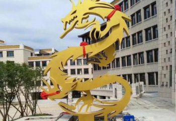 仿真飞龙雕塑厂家 大型剪影摆件 公园喷漆飞龙雕塑