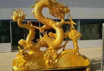 商场水龙雕塑厂家 中式烤漆小品 酒店创意水龙雕塑