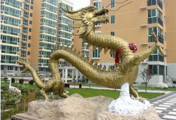 广场水龙雕塑厂家 卡通喷漆小品 户外异形水龙雕塑