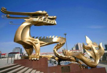 镂空卧龙雕塑厂家 现代抽象摆件 广场切面卧龙雕塑