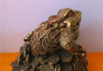 喷漆金蟾雕塑厂家 现代广场小品 大型酒店金蟾雕塑