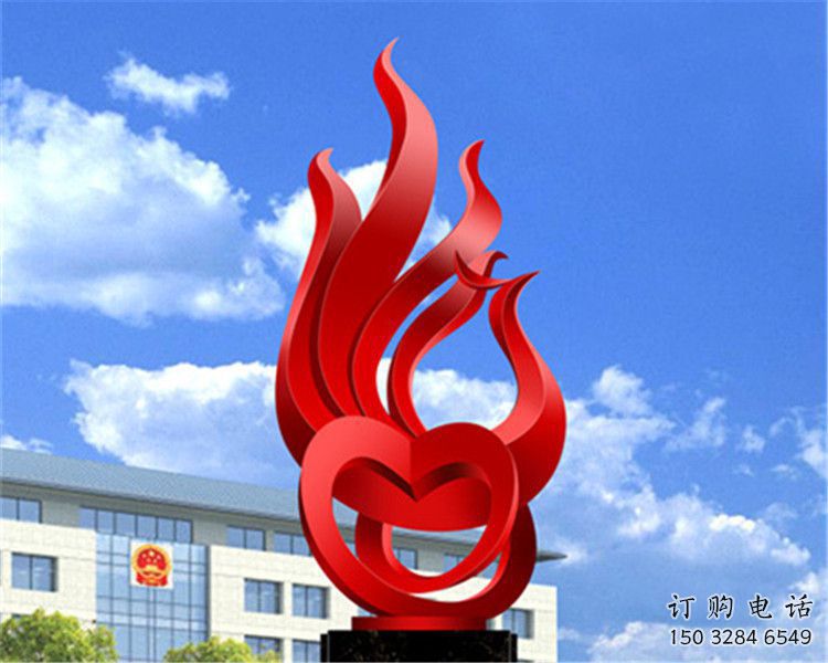 锻造火凤凰雕塑厂家 街头喷漆摆件 广场创意火凤凰雕塑