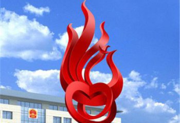 锻造火凤凰雕塑厂家 街头喷漆摆件 广场创意火凤凰雕塑