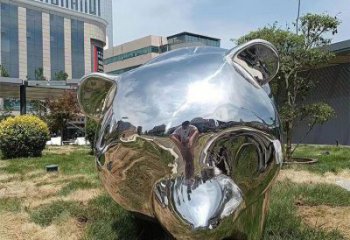 镜面大熊猫雕塑厂家 现代户外摆件 游乐场异形大熊猫雕塑