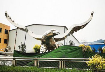 公园雄鹰雕塑厂家 中式喷漆小品 风景区仿古雄鹰雕塑
