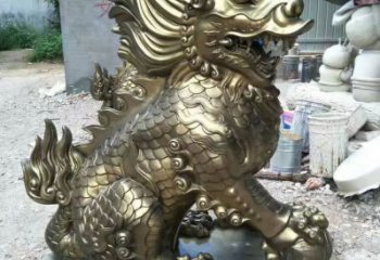 公园麒麟雕塑厂家 中式抽象小品 风景区仿古麒麟雕塑
