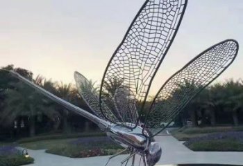 镂空蜻蜓点水雕塑厂家 现代摆件 创意蜻蜓点水雕塑