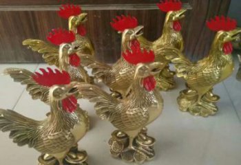 游乐场金鸡雕塑厂家 仿真摆件 大型现代金鸡雕塑