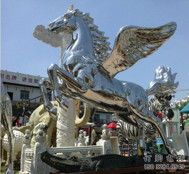 锻造飞马雕塑厂家 现代镜面摆件 广场仿真飞马雕塑 锻造飞马雕塑厂家 现代镜面摆件 广场仿真飞马雕塑