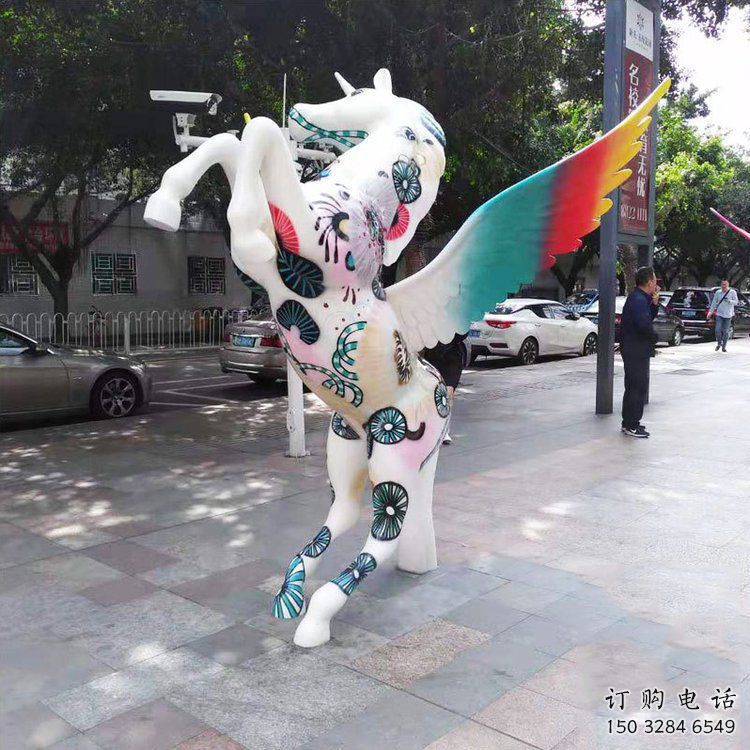 游乐场飞马雕塑厂家 户外卡通摆件 住宅小区彩绘飞马雕塑 游乐场飞马雕塑厂家 户外卡通摆件 住宅小区彩绘飞马雕塑