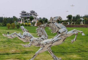 草地飞马雕塑厂家 公园异形小品 户外异形飞马雕塑