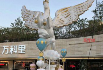 户外飞马雕塑厂家 大型酒店小品 酒店欧式飞马雕塑