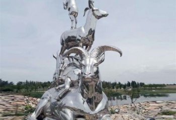 草地绵羊雕塑厂家 几何异形小品 公园绵羊雕塑