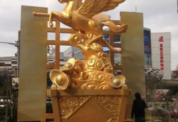 步行街金马雕塑厂家 创意摆件 大型广场金马雕塑