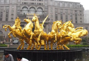 大门口金马雕塑厂家 欧式宾馆摆件 风景区仿古金马雕塑