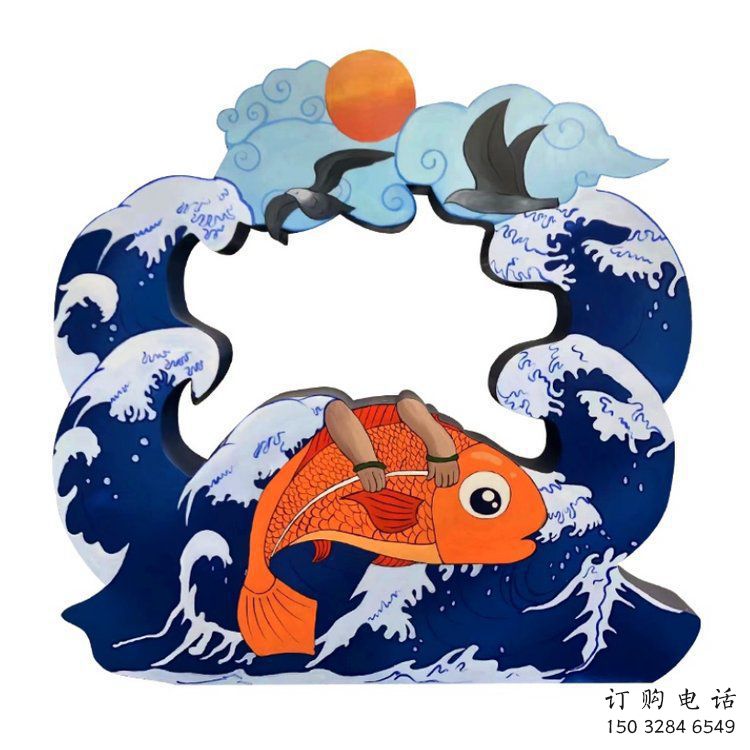仿真鲤鱼跳龙门雕塑厂家 大型广场公园摆件 