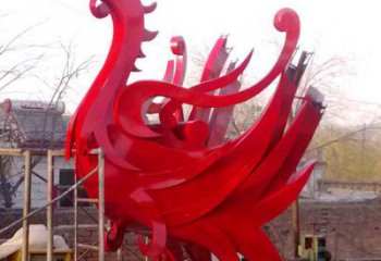 烤漆龙凤呈祥雕塑厂家 公园广场现代摆件 