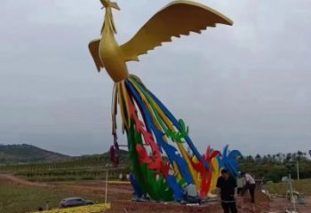 喷漆龙凤呈祥雕塑厂家 卡通广场小品 