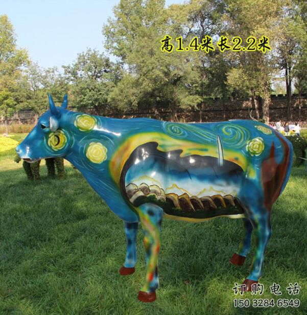 街道花牛雕塑厂家 创意彩绘小品 大型公园花牛雕塑 街道花牛雕塑厂家 创意彩绘小品 大型公园花牛雕塑