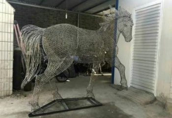 商场花片马雕塑厂家 中式室内小品 户外拉丝花片马雕塑