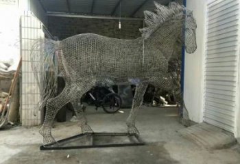 庭院花片马雕塑厂家 欧式仿真摆件 户外喷漆花片马雕塑