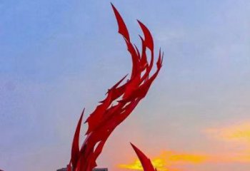 几何凤凰雕塑厂家 中式烤漆摆件 户外现代凤凰雕塑