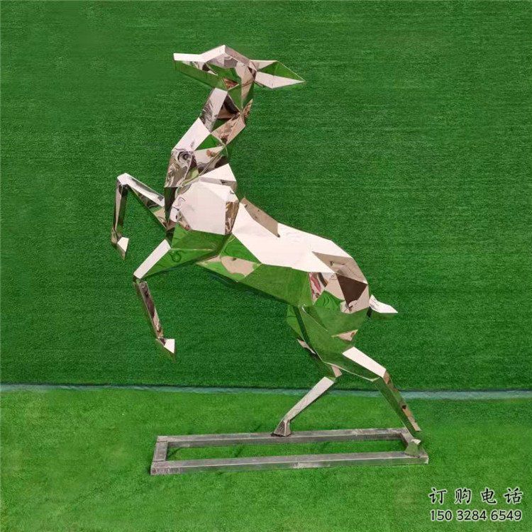 异形小鹿雕塑厂家 海洋异形摆件 酒店抽象小鹿雕塑