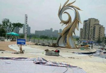 大门口凤鸟雕塑厂家 欧式户外摆件 风景区仿古凤鸟雕塑