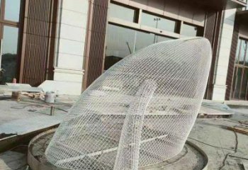 镂空鲸鱼雕塑厂家 现代抽象摆件 户外切面鲸鱼雕塑