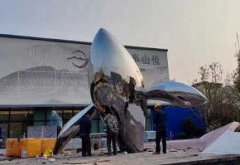 商业街鲸鱼雕塑厂家 大型现代摆件 步行街异形鲸鱼雕塑
