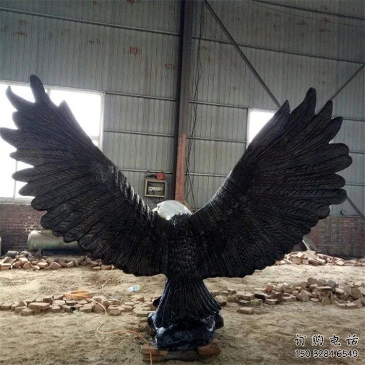 商业街老鹰雕塑厂家 大型抽象摆件 步行街异形老鹰雕塑