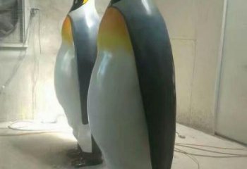 园林企鹅雕塑厂家 大型公园摆件 街道仿真企鹅雕塑
