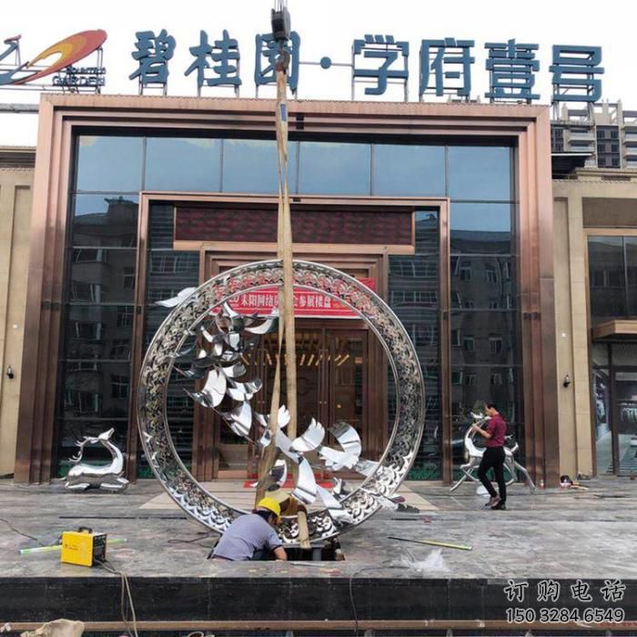 异形海鸥雕塑厂家 公园异形摆件 酒店拉丝海鸥雕塑