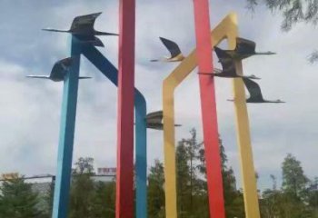 商业街海鸥雕塑厂家 大型公园摆件 步行街异形海鸥雕塑