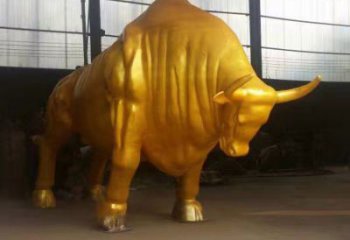 别墅金牛雕塑厂家 户外喷漆小品 创意金牛雕塑