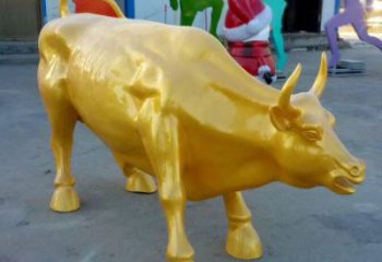 公园金牛雕塑厂家 中式哑光小品 风景区仿古金牛雕塑