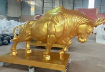 步行街金牛雕塑厂家 大型创意摆件 户外现代金牛雕塑