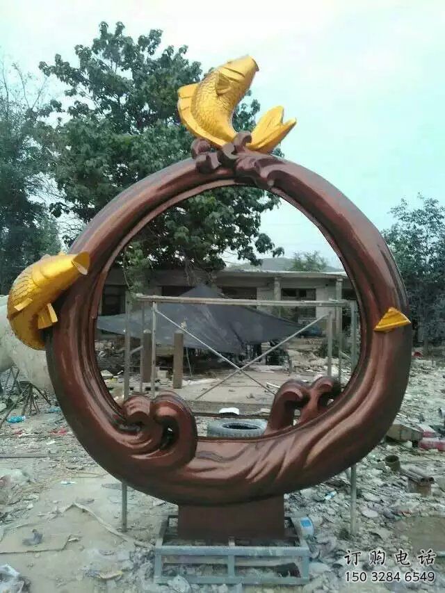 喷漆鱼跨环雕塑厂家 户外广场小品 草地切面鱼跨环雕塑 喷漆鱼跨环雕塑厂家 户外广场小品 草地切面鱼跨环雕塑
