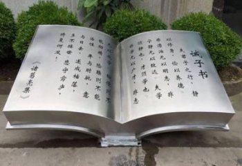 现代书籍雕塑厂家 大型别墅区摆件 博物馆书籍雕塑
