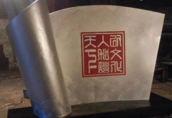 公园书卷雕塑厂家 户外摆件 镜面不锈钢书卷雕塑