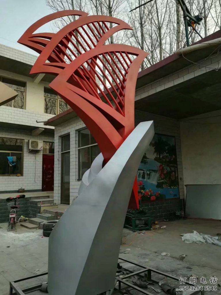 抽象扇形雕塑厂家 烤漆工艺小品 户外不锈钢扇形雕塑 抽象扇形雕塑厂家 烤漆工艺小品 户外不锈钢扇形雕塑